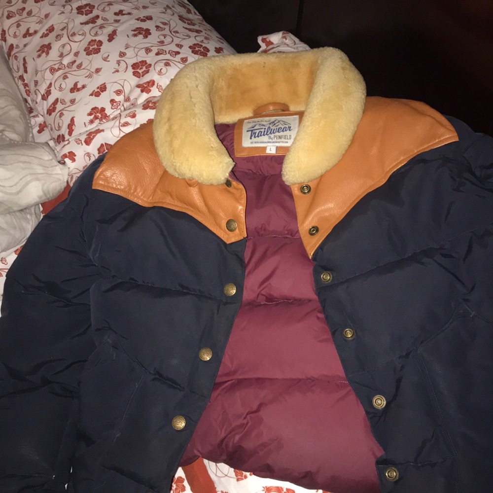 Kids L penfield navy blue winter coat